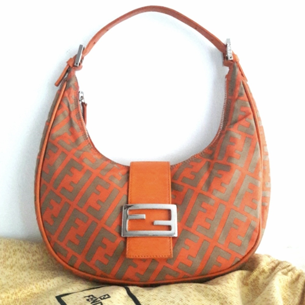 [FENDI] Limited Edition "FF" Zucca Crescent Bag